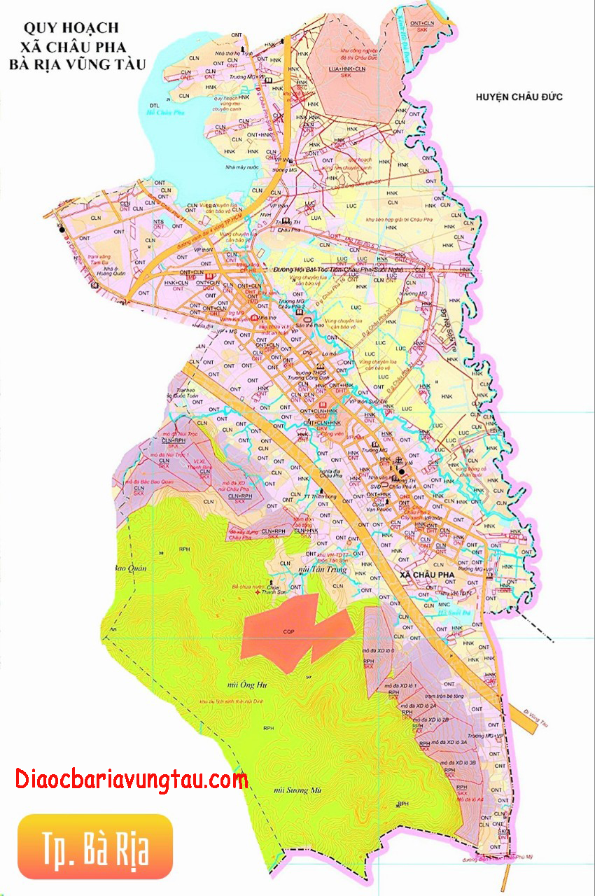 Bản đồ quy hoạch đất huyện Châu Đức